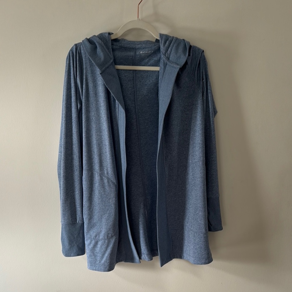Athleta Heathered Blue Hoodie